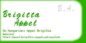 brigitta appel business card